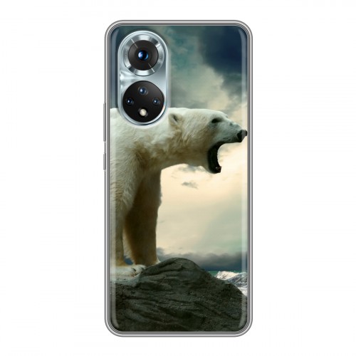 Дизайнерский силиконовый с усиленными углами чехол для Huawei Honor 50 Медведи