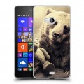 Дизайнерский пластиковый чехол для Microsoft Lumia 540 Медведи