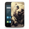 Дизайнерский силиконовый чехол для Alcatel One Touch Pixi 4 (4) Медведи
