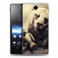 Дизайнерский пластиковый чехол для Sony Xperia TX Медведи