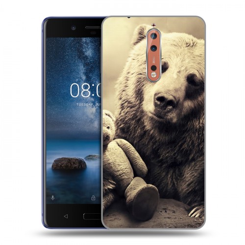 Дизайнерский пластиковый чехол для Nokia 8 Медведи