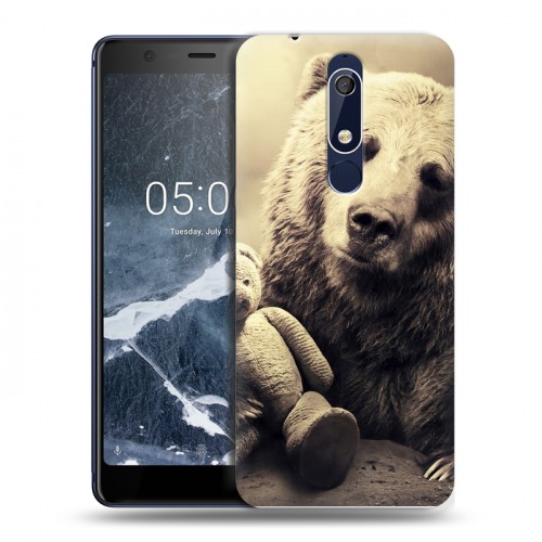 Дизайнерский пластиковый чехол для Nokia 5.1 Медведи