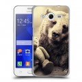 Дизайнерский пластиковый чехол для Samsung Galaxy Core 2 Медведи