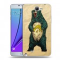 Дизайнерский пластиковый чехол для Samsung Galaxy Note 2 Медведи