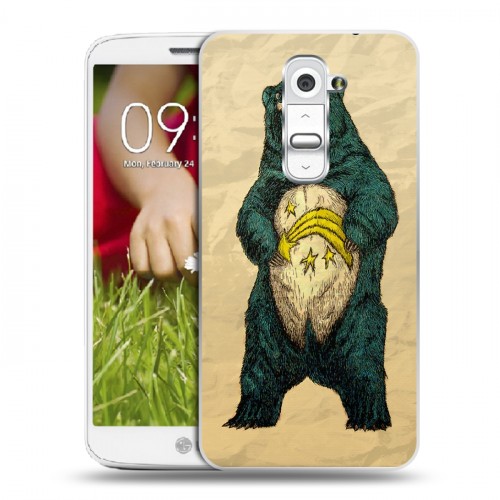 Дизайнерский пластиковый чехол для LG Optimus G2 mini Медведи