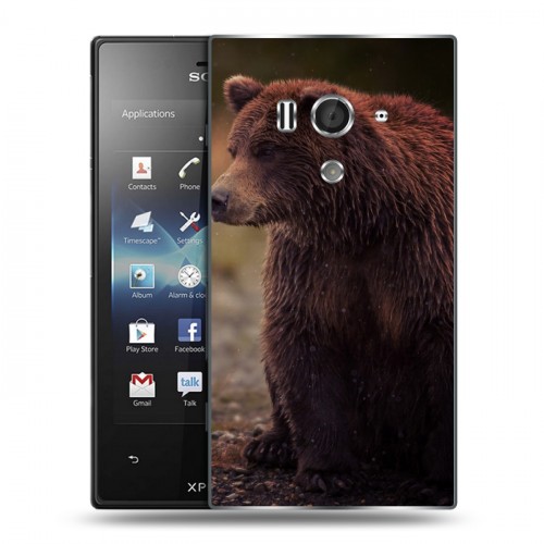 Дизайнерский пластиковый чехол для Sony Xperia acro S Медведи