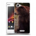 Дизайнерский пластиковый чехол для Sony Xperia L Медведи