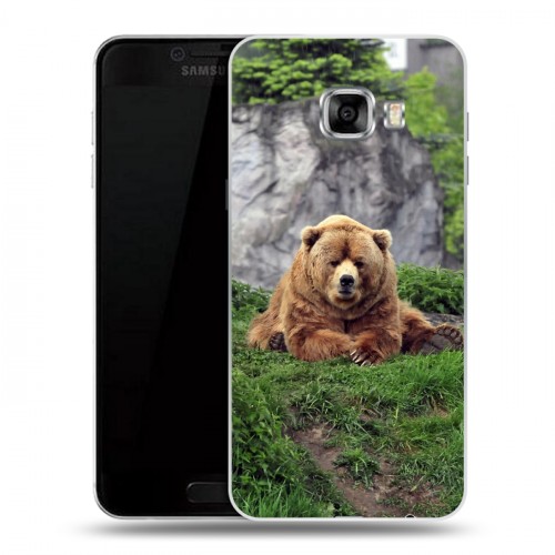 Дизайнерский пластиковый чехол для Samsung Galaxy C7 Медведи