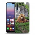 Дизайнерский силиконовый с усиленными углами чехол для Huawei P20 Pro Медведи