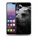 Дизайнерский силиконовый с усиленными углами чехол для Huawei P20 Pro Медведи