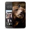 Дизайнерский пластиковый чехол для HTC Desire 700 Медведи