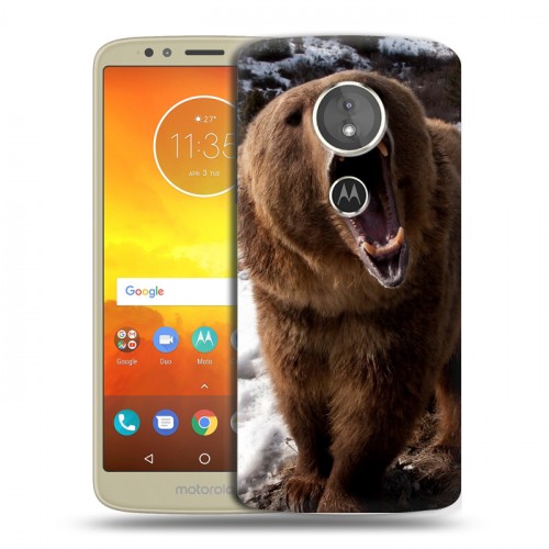 Дизайнерский пластиковый чехол для Motorola Moto E5 Медведи