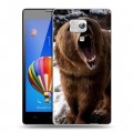 Дизайнерский силиконовый чехол для Huawei Honor 3 Медведи