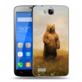 Дизайнерский пластиковый чехол для Huawei Honor 3C Lite Медведи