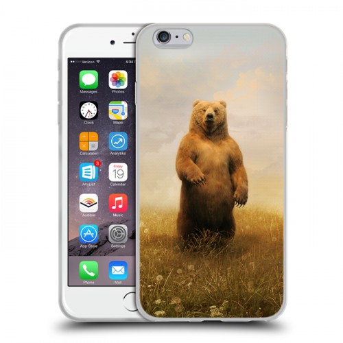 Дизайнерский силиконовый чехол для Iphone 6 Plus/6s Plus Медведи