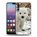 Дизайнерский силиконовый с усиленными углами чехол для Huawei P20 Pro Медведи