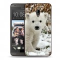 Дизайнерский пластиковый чехол для HTC Desire 700 Медведи