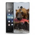 Дизайнерский пластиковый чехол для Sony Xperia acro S Медведи