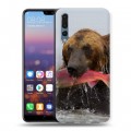 Дизайнерский силиконовый с усиленными углами чехол для Huawei P20 Pro Медведи