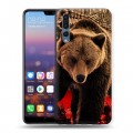 Дизайнерский силиконовый с усиленными углами чехол для Huawei P20 Pro Медведи