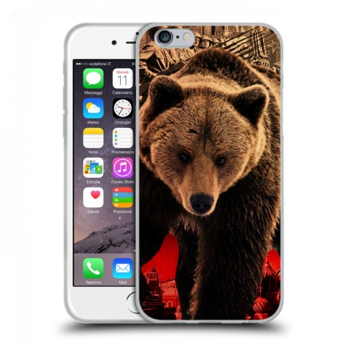 Дизайнерский пластиковый чехол для Iphone 6/6s Медведи