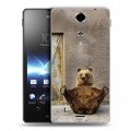 Дизайнерский пластиковый чехол для Sony Xperia TX Медведи