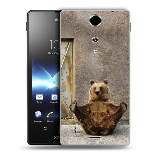 Дизайнерский пластиковый чехол для Sony Xperia TX Медведи