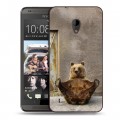 Дизайнерский пластиковый чехол для HTC Desire 700 Медведи