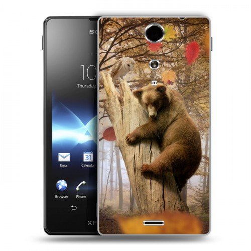 Дизайнерский пластиковый чехол для Sony Xperia TX Медведи