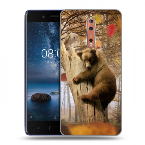 Дизайнерский пластиковый чехол для Nokia 8 Медведи