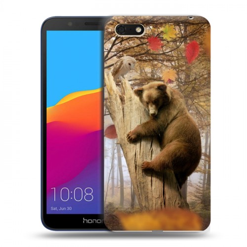 Дизайнерский пластиковый чехол для Huawei Honor 7A Медведи