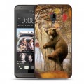 Дизайнерский пластиковый чехол для HTC Desire 700 Медведи