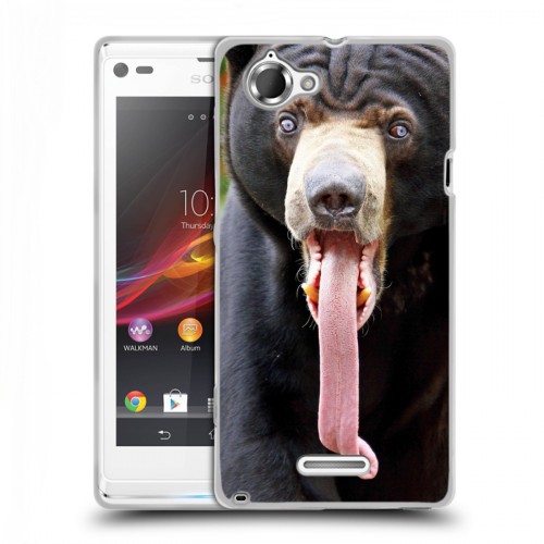 Дизайнерский пластиковый чехол для Sony Xperia L Медведи