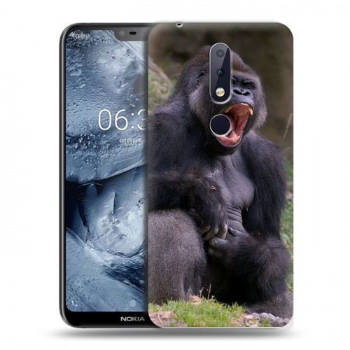 Дизайнерский силиконовый чехол для Nokia 6.1 Plus Обезьяны