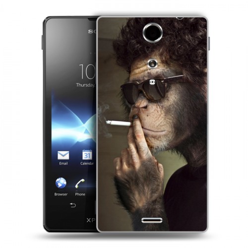 Дизайнерский пластиковый чехол для Sony Xperia TX Обезьяны