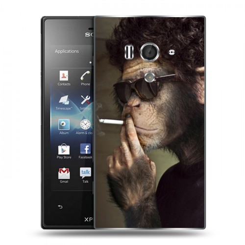 Дизайнерский пластиковый чехол для Sony Xperia acro S Обезьяны