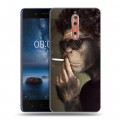 Дизайнерский пластиковый чехол для Nokia 8 Обезьяны