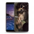 Дизайнерский пластиковый чехол для Nokia 7 Plus Обезьяны