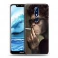 Дизайнерский пластиковый чехол для Nokia 5.1 Plus Обезьяны