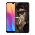 Дизайнерский силиконовый с усиленными углами чехол для Xiaomi RedMi 8A Обезьяны