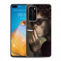 Дизайнерский пластиковый чехол для Huawei P40 Обезьяны