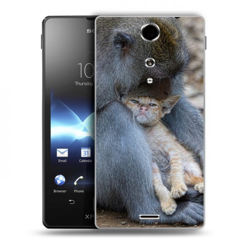 Дизайнерский пластиковый чехол для Sony Xperia TX Обезьяны