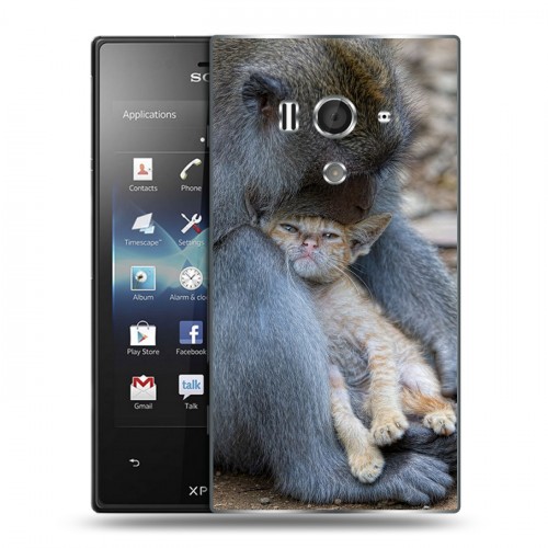 Дизайнерский пластиковый чехол для Sony Xperia acro S Обезьяны