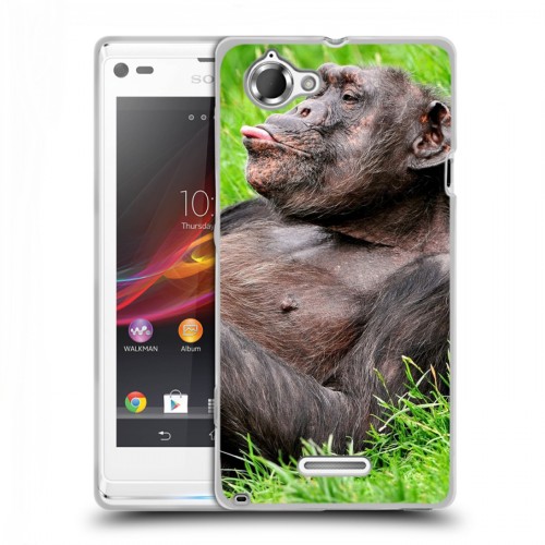 Дизайнерский пластиковый чехол для Sony Xperia L Обезьяны