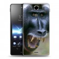 Дизайнерский пластиковый чехол для Sony Xperia TX Обезьяны