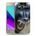 Дизайнерский силиконовый с усиленными углами чехол для Samsung Galaxy J2 Prime Обезьяны