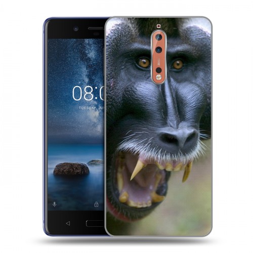 Дизайнерский пластиковый чехол для Nokia 8 Обезьяны