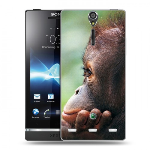 Дизайнерский пластиковый чехол для Sony Xperia S Обезьяны