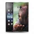 Дизайнерский пластиковый чехол для Sony Xperia acro S Обезьяны