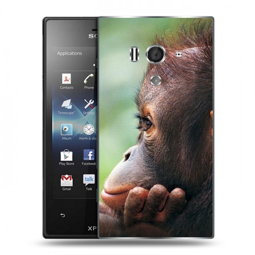 Дизайнерский пластиковый чехол для Sony Xperia acro S Обезьяны